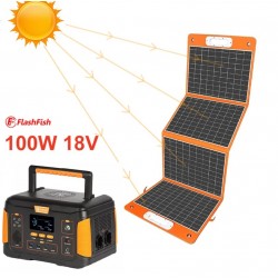 Generator portabil Flashfish J1000 Plus cu panou solar 100W inclus, 1000 W cu baterie de 932,4 Wh, 252000mAh, power bank